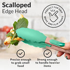 Zulay Stainless Steel Kitchen Tongs with Silicone Tips - Set of 2 (9” & 12”) Locking Cooking Tongs with Non-Slip Grip - Heat Resistant, BBQ Food Tongs for Non-Stick Cooking Pans (Rose Gold/Mint)