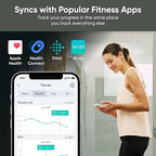 Wyze Scale S, Scale for Body Weight, Digital Bathroom Scale for Body Fat, BMI, Muscle, Heart Rate, Body Composition Analyzer with App, Batteries Included, Bluetooth, 400 lb, Black