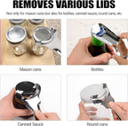 2PCS Jar Opener,Multi-Function Stainless Steel Jar Opener,Practical Multifunctional Jaropener,Easy Twist Manual Handheld Top Remover