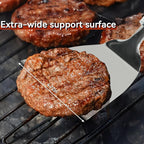 Stainless Steel Spatula Set of 3, Heavy Duty Small Metal Spatula for Cooking Cast Iron Skillet with Heat-resistant Handle, Fish Turner Flipper for Pancake Burger Egg Cooking Spatulas BBQ Grill Griddle