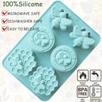 2Pcs Bee Silicone Molds Honeybee Silicone Mold for Making Homemade Soap, Lotion Bar, Jello, Bath Bomb, Beeswax, Candle