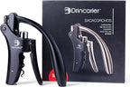 Vertical Lever Corkscrew with Non-Stick Worm, Compact Rabbit Wine Opener Wine Bottle Opener with built-in Foil Cutter