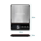 Salter Heston Blumenthal Precision 1140A HBBKDR Digital Kitchen Scales - Premium Compact Baking/Cooking Scale, for Weighing Food/Coffee and Liquid, 0.5 g Increments, Slim, Stainless Steel/Black