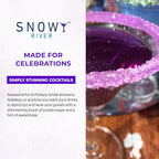 Snowy River Purple, Cocktail & Margarita Sugar Rimmer - Vibrant Color Glass Rimming Sugar with Medium Crystal Texture - 16oz