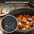 HOMECOOKIN Slow Cooker, Extra Large 10 Quart Digital Programmable Slow Cookers with Timer, Dishwasher Safe Glass Lid & Crock, Kitchen Appliance for Families and Gatherings, Black