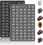 2 PCS Skull Silicone Molds,Halloween Molds Silicone for Chocolate,Halloween Chocolate Candy Gummy Mold Skull Shapes Mold for Halloween Party Decorations