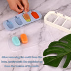 WMKGG 1.2 oz Super Mini Popsicle Silicone Molds for Kids, 2 PCS Classic Homemade Ice Pop Molds With Sticks and Lid, Stackable Ice Cream Molds