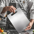 New Titanium Cutting Board - 100% Pure Titanium Cutting Boards For Kitche,Easy to clean, Double-sided food-grade Cutting Board For Meats, Fruits And Vegetables (13 * 9)