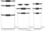 Rubbermaid Brilliance Pantry 10 Piece Set, Clear and Airtight Food and Pantry Storage Containers