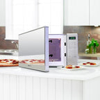 Total Chef 0.7 Cu Ft Microwave Oven - Countertop Small Kitchen Appliance, Stainless Steel Microwave with Digital Touch, Pre-Set Functions, 10” Turntable, 700 Watt