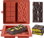 Chocolate Bar Mold Deep Dubai 1 Inch 2 Pcs Pistachio Chocolate Bar Silicone Thick Mold for Stuffed Bar, Large Candy Bar Mould for Filling