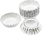 pson 20Pcs 3.75 Inch Egg Tart Molds, Non-Stick Aluminum Mini Tart Pans for Baking Tarts, Pies, Cupcakes, Muffins, Pudding, and Desserts