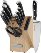 Sabatier Forged Triple Rivet Knife Block Set, 16-Piece, Black