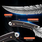 Huusk Japan Knife Feather Knife Hand Forged Viking Knife High Carbon Steel Butcher Knife Boning knife for Meat Cutting Japanese Chef Knives Cooking Knife with Sheath for Kitchen Camping Gift for Dad