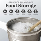 Amici Home Farmhouse Galvanized Canister | Dry Food Storage Container | Airtight Lid | 76 Oz Capacity | Farmhouse Décor | Rustic Metal Canister for Kitchen Countertop