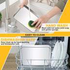 CACOLES Stainless Steel Baking Sheet Pan Set of 6, Cookie Sheet Metal Baking Pan Oven Tray, Cooking Baking Sheet for Toaster Oven, Easy Clean, Dishwasher Safe, 9 x 7 x 1 Inch
