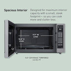Panasonic Oven with Cyclonic Wave Inverter Technology, 1250W, 2.2 cu.ft. Countertop Microwave with Genius Sensor One-Touch Cooking – NN-SD975S (Stainless Steel/Silver), Stainless