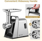 AAOBOSI Meat Grinder Electric, [3000W Max] Meat Grinder Heavy Duty with 2 Stainless Steel Blades & 4 Grinding Plates, Sausage Maker & Kibbe Kit for Home Kitchen Using