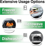 Meal Prep Containers Reusable 10 Pack-29 oz Food Storage Containers with Lids To Go Food Containers Takeout, Microwave Dishwasher Freezer Safe, Stackable, BPA Free, Plastic (Black)
