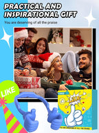 Stocking Stuffers for Teens Boys Girls Cell Phone Stand: Upgrade Adjustable Thumbs Up Lazy Phone Holder for Desk Fun Birthday Gifts for Grandma Adults Husband from Wife (Sky Blue, 1)