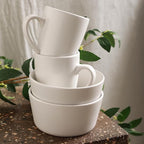 Stone Lain Albie Stoneware 16 Piece Dinnerware Set, Plates and Bowls Sets, Dish Set for 4, White Speckled, Microwave & Dishwasher Safe