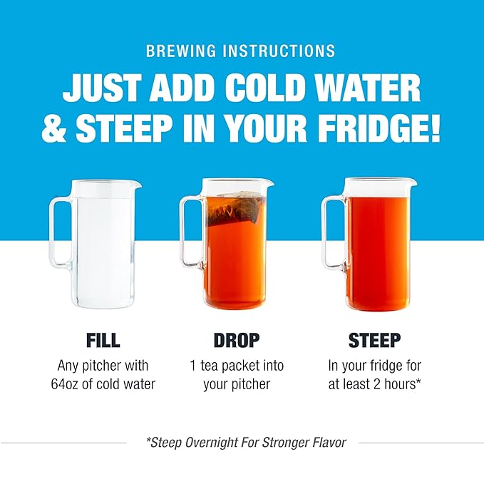 Tiesta Tea - Orange Tango Cold Brew, Loose Leaf, Premium Blend, Non-Caffeinated,10 Tea Packets, Brews One 64oz Pitcher