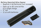 Cocina Vida 8 Piece Electric Wine Bottle Opener Set Includes Foil Cutter, 2 Aerators, Bonus Chill Stick & 2 Vacuum Stoppers and Storage Base - Perfect Wine Lovers Gift- Wine Accessories