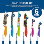 CHEF'S VISION Wildlife Knife Set-6-Piece Stainless Steel Cutting Knives Set for Kitchen with Stunning Animal Designs - Great Gift for Women or Men - Unique Kitchen Knife Set Gift for Nature Lovers