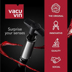 Vacu Vin Wine Saver Pump Blue with Vacuum Wine Stopper - Keep Your Wine Fresh for up to 10 Days - 1 Pump 8 Stoppers - Reusable - Made in the Netherlands