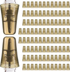 Chengu 100 Pieces Liquor Bottle Covers Pour Spout Covers Bar Toppers for Bottles Universal Pour Dispenser Dust Translucent Silicone Rubber Spout Caps for Bar Home Kitchen Tools Supplies (Champagne)