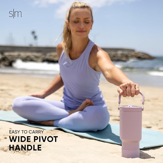 Simple Modern Trek Pivot | 30oz Flip Straw Tumbler with Handle | Water Bottle & Boot | Interchangeable Straw & Chug Lids | Insulated Stainless Steel Jug | Gym Sports Outdoors | Downhill Skiing