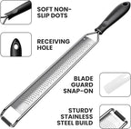 Zester Grater for Lemon Cheese with Handle,Black