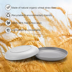 12 Pcs Unbreakable Deep Dessert Plates Set, 8 inch Reusable Plastic Wheat Straw Plates, Microwave and Dishwasher Safe Plate for Kitchen, Lightweight Plate for Dessert, BPA Free, 6 Colors