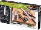 Cangshan HELENA Series German Steel Forged BBQ Knife Set (Black, 9-Piece Bag Set)
