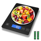 Large Digital Kitchen Scale, Drcowu 15kg Food Kitchen Scales for Baking, Cooking, Keto and Meal Prep, Food Weight Scale with 1g Accuracy and LCD Display, Easy to Read, Grams and Oz (Black)