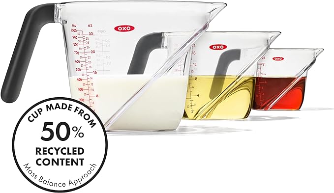 OXO Good Grips 3-Piece Angled Measuring Cup Set – Tritan Renew (Pack of 12)