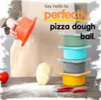 Stackable Silicone Artisan Pizza Dough Proofing Proving Containers with Lids-3 pack-500ml portion (Yellow)