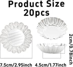 pson 20Pcs 2.95 Inch Egg Tart Molds, Non-Stick Aluminum Mini Tart Pans for Baking Tarts, Pies, Cupcakes, Muffins, Pudding, and Desserts