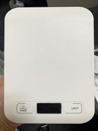 Digital Shipping Scale,Large Panel, Accurate Portable Postal Scale for Packages, Small Business,Kitchen, Food, Handmade, Liquids, and Boutique (White Battery(10kg/1g))