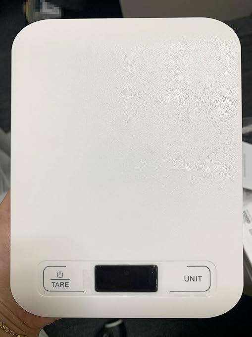 Digital Shipping Scale,Large Panel, Accurate Portable Postal Scale for Packages, Small Business,Kitchen, Food, Handmade, Liquids, and Boutique (White Battery(10kg/1g))