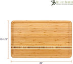 Totally Bamboo Dominica Large Cutting Board with Juice Groove, 20-5/8" x 12-1/2"