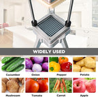 Commercial Vegetable Fruit Chopper, Professional Potato Slicer, Manual Veggie Chopper Cutter Machine, French Fry Cutter Kitchen,Stainless Steel Blades with 3 Replacement (1/4"+3/8"+1/2" Blades)