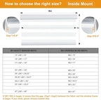 Persilux Cordless Zebra Shades (24" W X 64" H, White) Free-Stop Window Shades Dual Layer Light Control for Day and Night, Light Filtering Sheer Blinds for Windows, Easy to Install