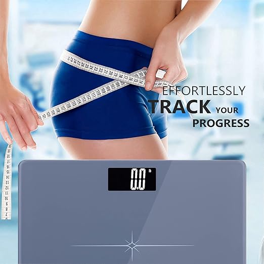 Ultra-Wide NUTRI FIT Bathroom Scale Digital High Accuracy Body Weight Scanner with Easy-to-Read Backlit LCD, 400 Pounds Ultimate Grey
