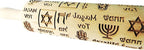 HANUKKAH Rolling pin Jewish holiday symbols laser engraved embossing dough roller for homemade cookies
