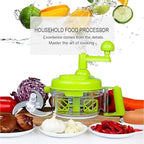 Tenta Kitchen Food processes Hand Crank Food Processor/Manual Food Chopper/Meat Grinder/Vegetable Dicer And Mincer/Fruit Blender With Egg Separator Rotary Onion Chopper(2 Sets steel blades)