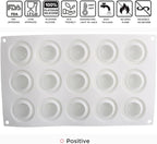 OCPO KITCHEN Apple Silicone Mold for Baking Mousse Cake, Candy, Chocolate, French Fruit Dessert, Pastry, Cupcake, Ice Cream, Pudding, Cake Decoration Mold, 3D Apple Shape (15-Cavity)