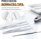 Yaomiao 4 Packs 12 Inch Bar Tweezers Silver Cocktail Tongs Long Garnish Tweezers Stainless Steel Bartender Kitchen Cooking Tongs for Cocktail Food Fruit Korean BBQ Bartender Chef, Multi-use