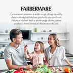 Farberware 2-Piece Paring Knife and Cutting Board Set, 3.5-Inch Paring Knife with Resin Coating and Custom-Fit Blade Cover and Non-Slip Plastic Chopping Board, Dishwasher-Safe Set, White/Blue