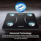 INSMART Smart Scale for Body Weight, Digital Bathroom Scale with BMI, Muscle Mass, Bluetooth Body Fat Scale,17 Body Composition Analyzer with Smart APP Sync Weight Scale, 400 lbs - Black